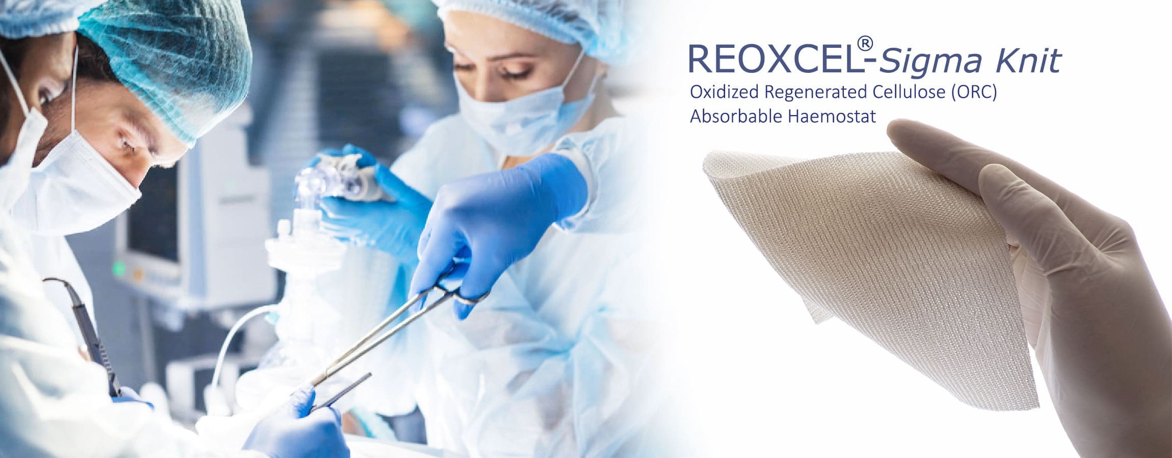 Reoxcel Sigma Knit absorbierbares Hämostatikum ist ein steriles hämostatisches (blutstillendes) Präparat, das aus oxidierter regenerierter Cellulose (ORC) (Polyanhydrid-Glucuronsäure) hergestellt wird und eine antibakterielle Wirkung gegen 40 Arten von Mikroorganismen hat.