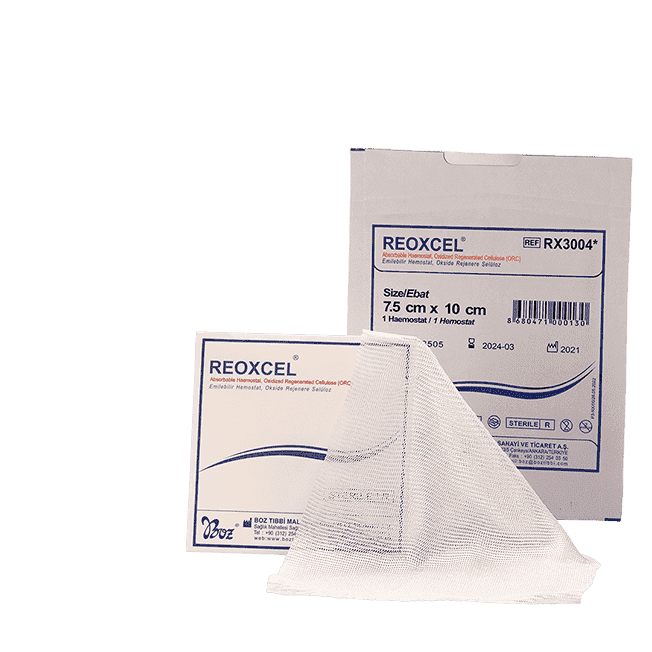 Das Reoxcel-Hämostat mit glatter Textur hat eine leicht geflochtene Struktur, die das raue Gewebe leicht abdeckt und eine einfache Anwendung bei verschiedenen chirurgischen Eingriffen gewährleistet.