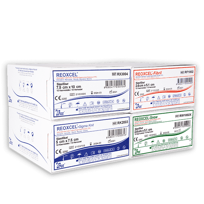 Reoxcel Absorbable Hemostats, Hemostatic Agents Boxes